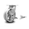 Service Caster 6 Inch V Groove Semi Steel Caster with Roller Bearing and Brake/Swivel Lock SCC SCC-30CS620-VGR-TLB-BSL - alternate 1